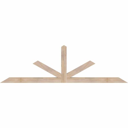 Ekena Millwork Saratoga Smooth Timber Gable Bracket, Douglas Fir, 84"W x 24"H x 3 1/2"D x 3 1/2"F, 7/12 Pitch GBW084X24X0404SAR00SDF